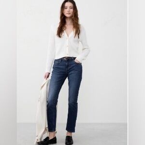 Banana Republic Premium Denim Girlfriend Jeans in Sz 33W/ 16